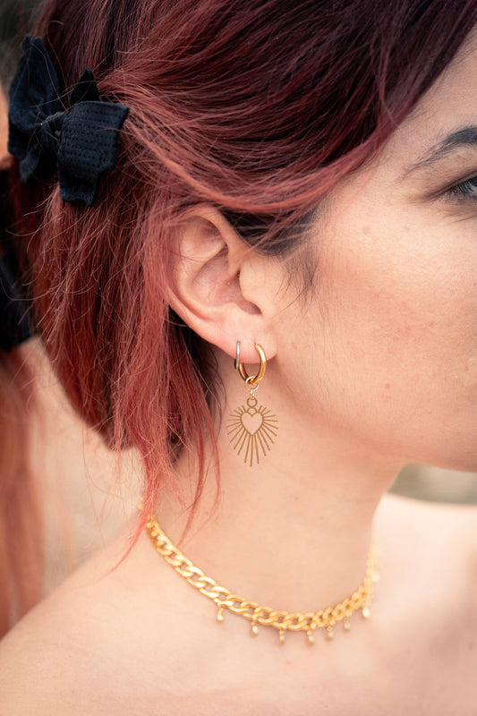 APHRODITE | Chainmail Gold Earrings