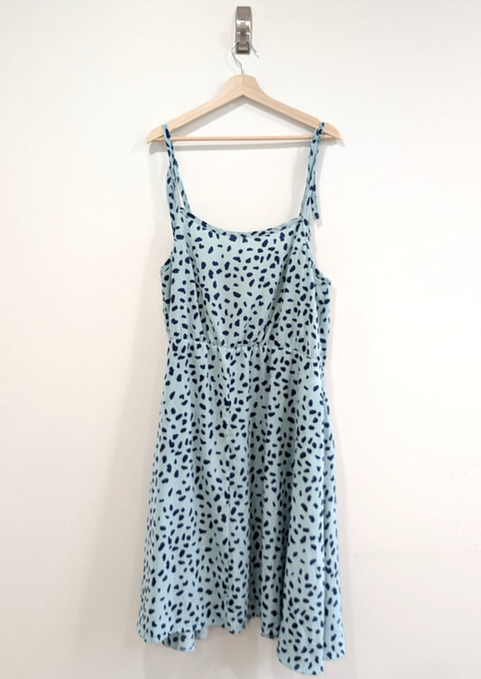 Light Blue Spot Print Dress
