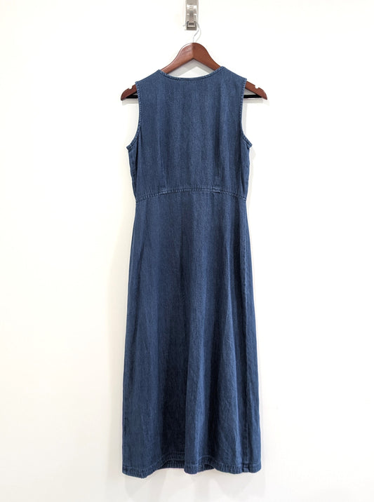 Floral Embroidered Denim Dress