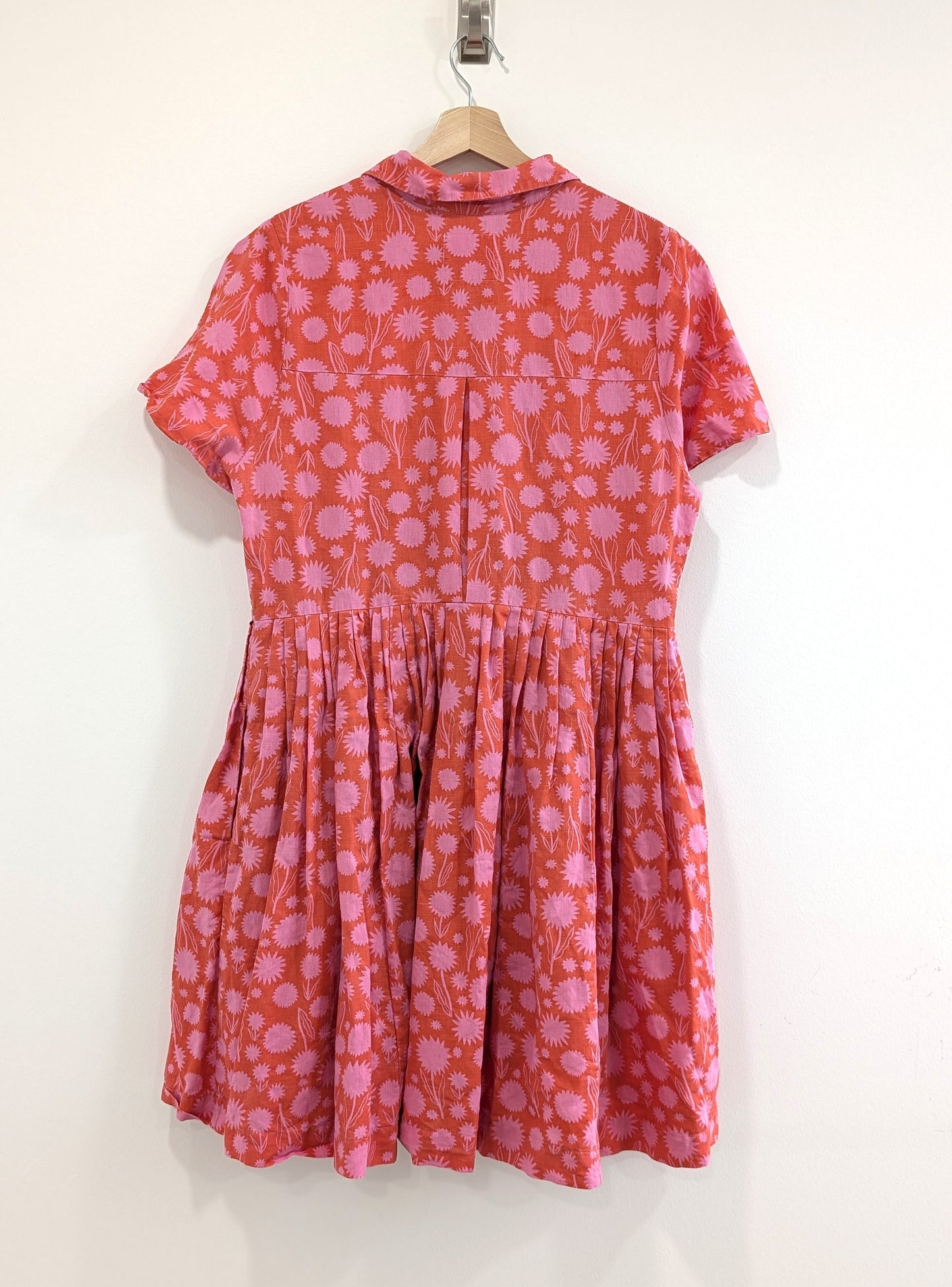 Dandelion Print Short Sleeve Dress