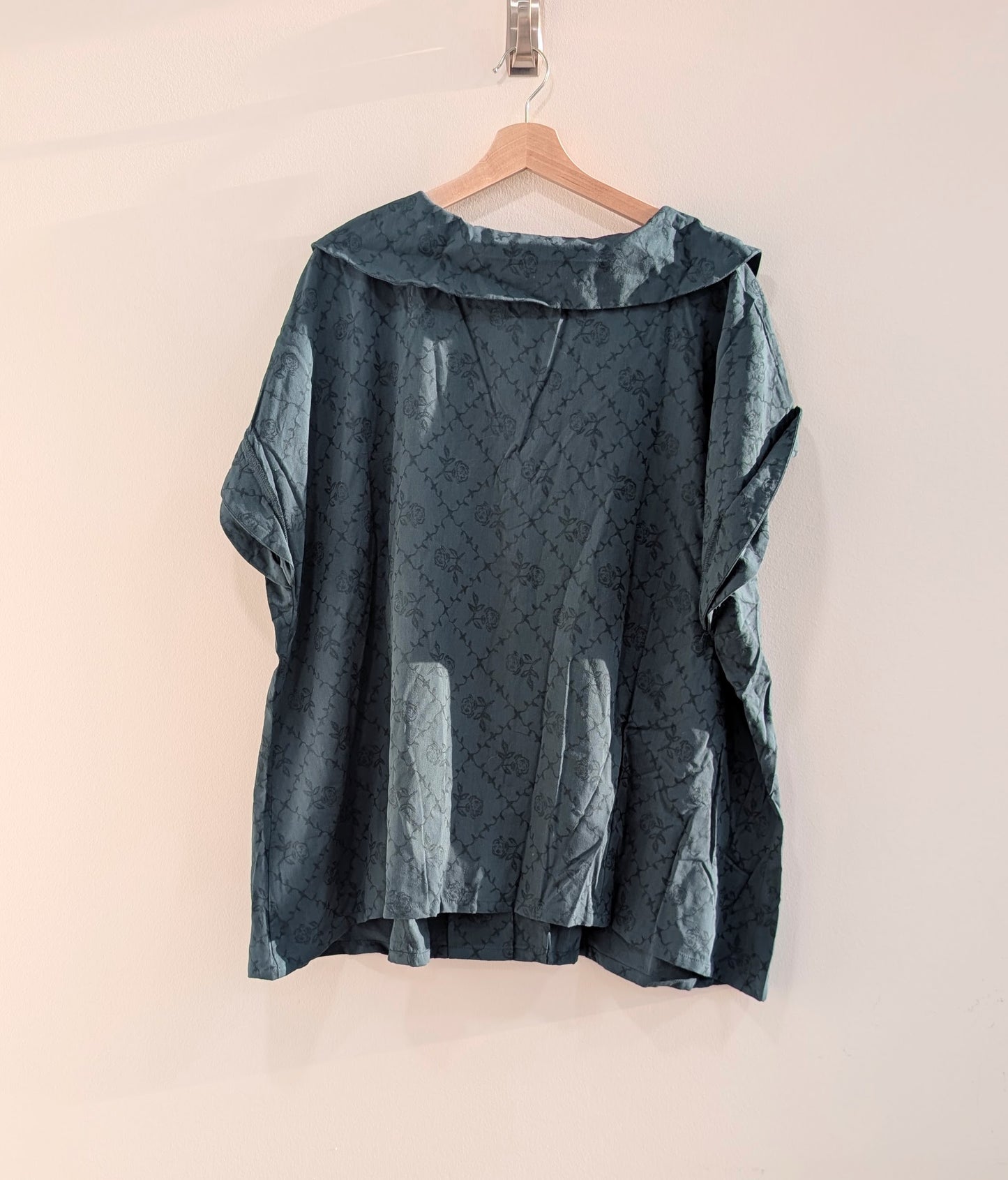 Teal Button-Up Blouse
