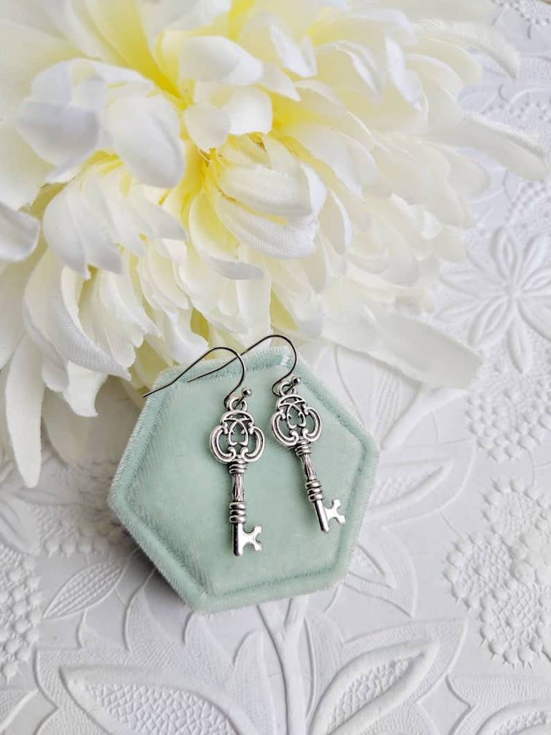 Antique Key Earrings