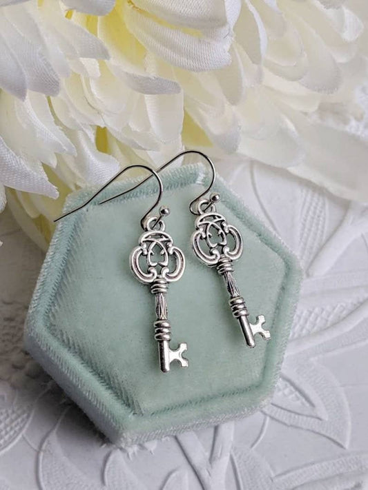 Antique Key Earrings