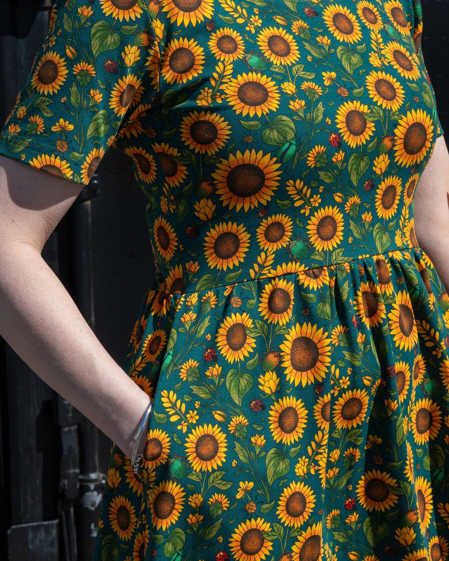 Sunflower Short T-Shirt Dress