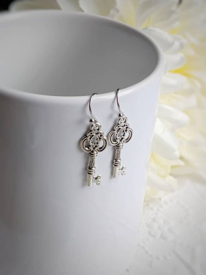 Antique Key Earrings