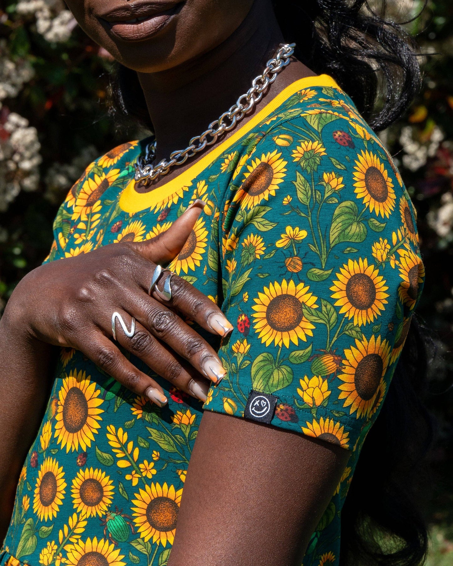 Sunflower Short T-Shirt Dress