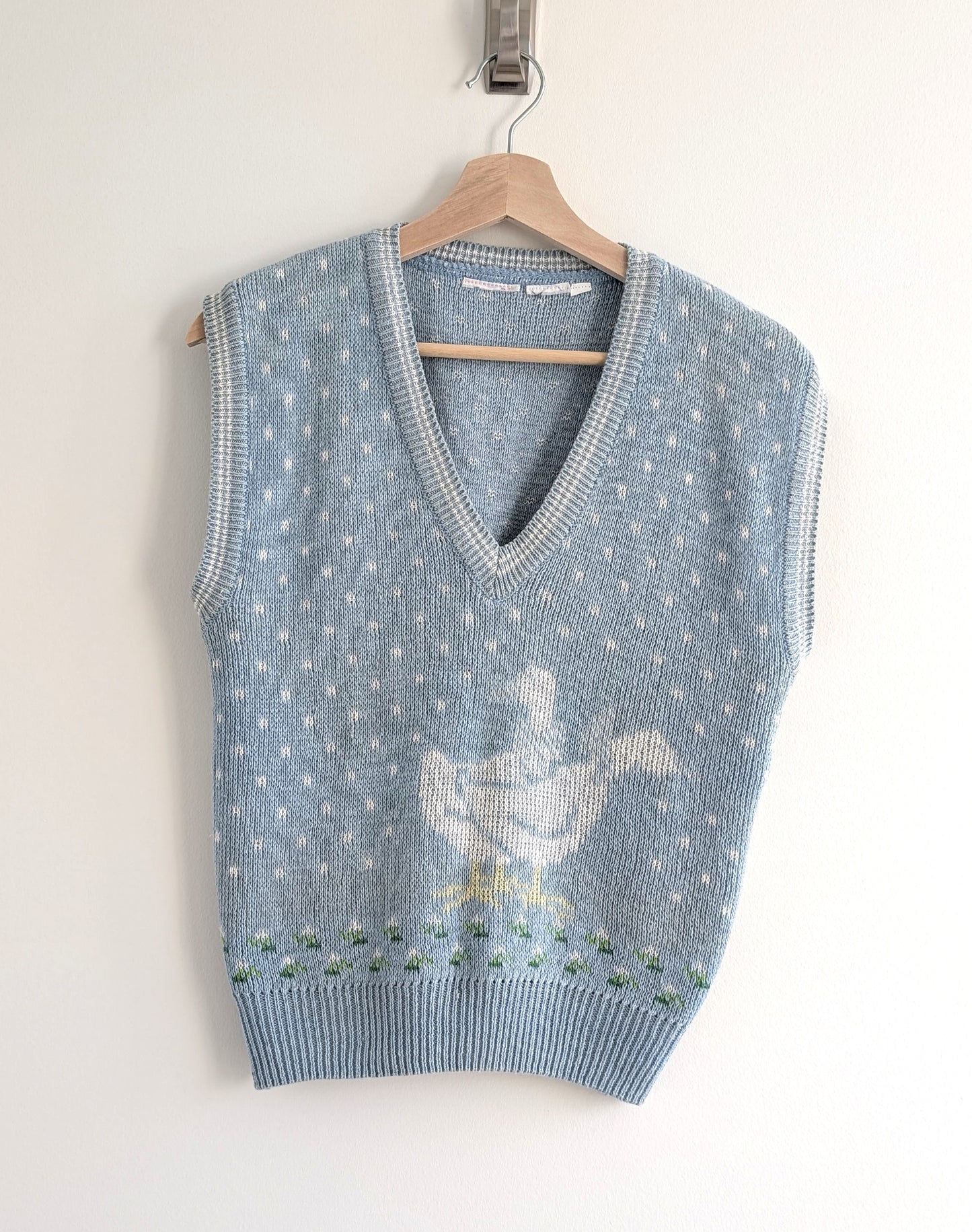 Goose Print Sweater Vest