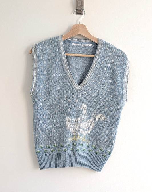Goose Print Sweater Vest