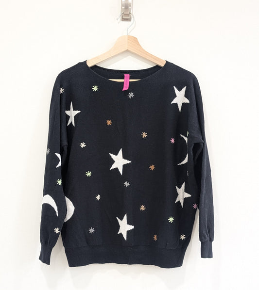 Long Sleeve Black Celestial Sweater