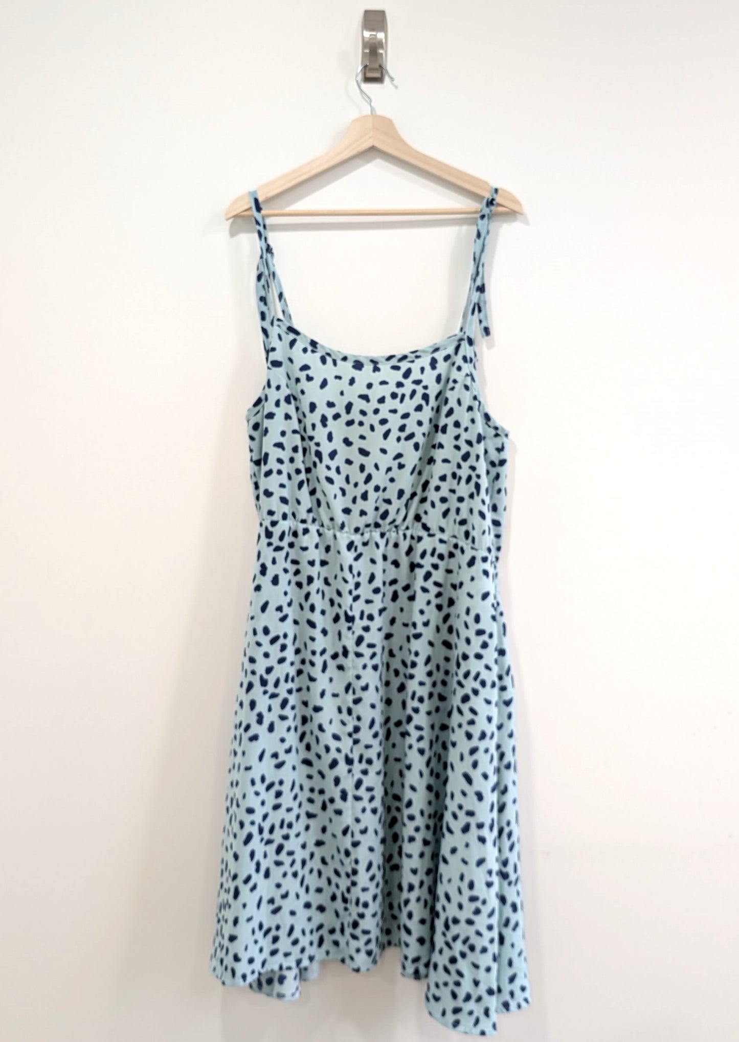 Light Blue Spot Print Dress