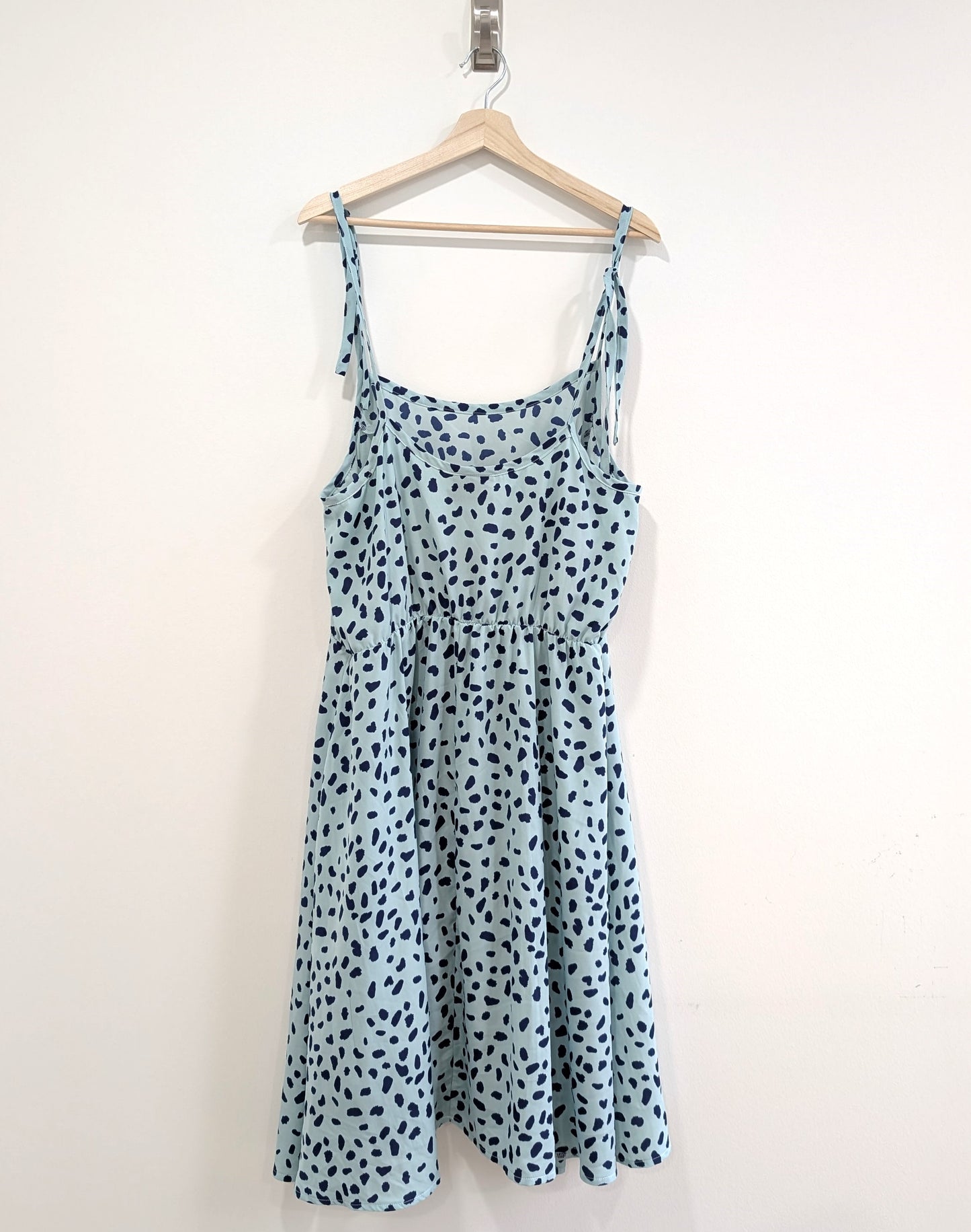 Light Blue Spot Print Dress