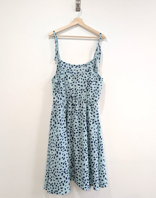 Light Blue Spot Print Dress