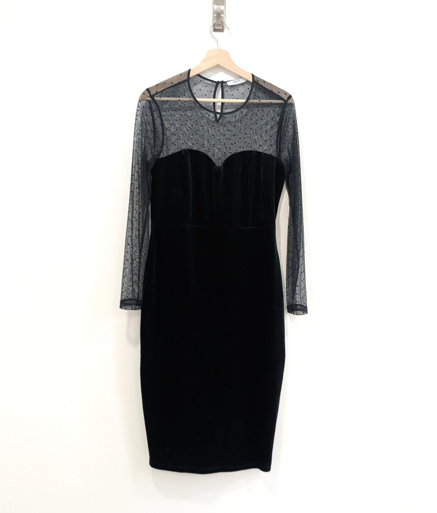 Dark Green Velvet Sheath Dress