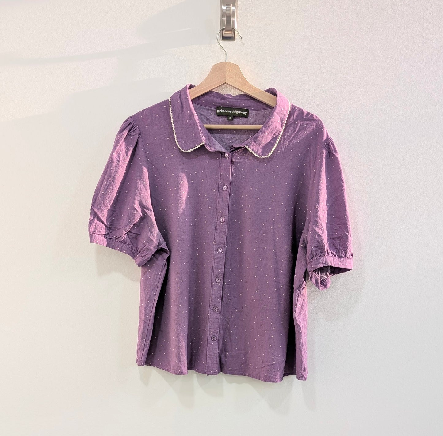 Light Purple Polka-Dot Blouse