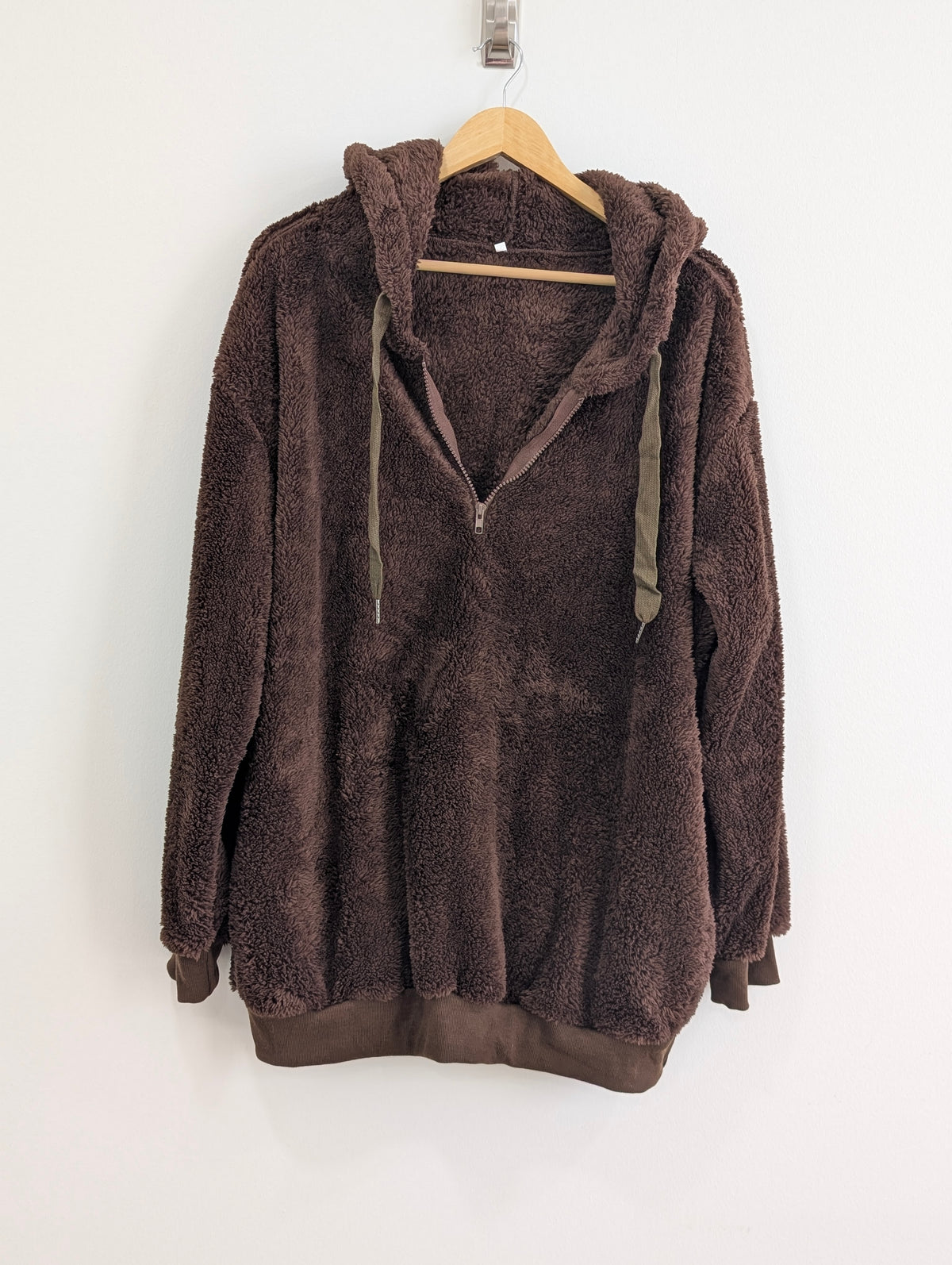 Brown Fuzzy Hoodie (2X)