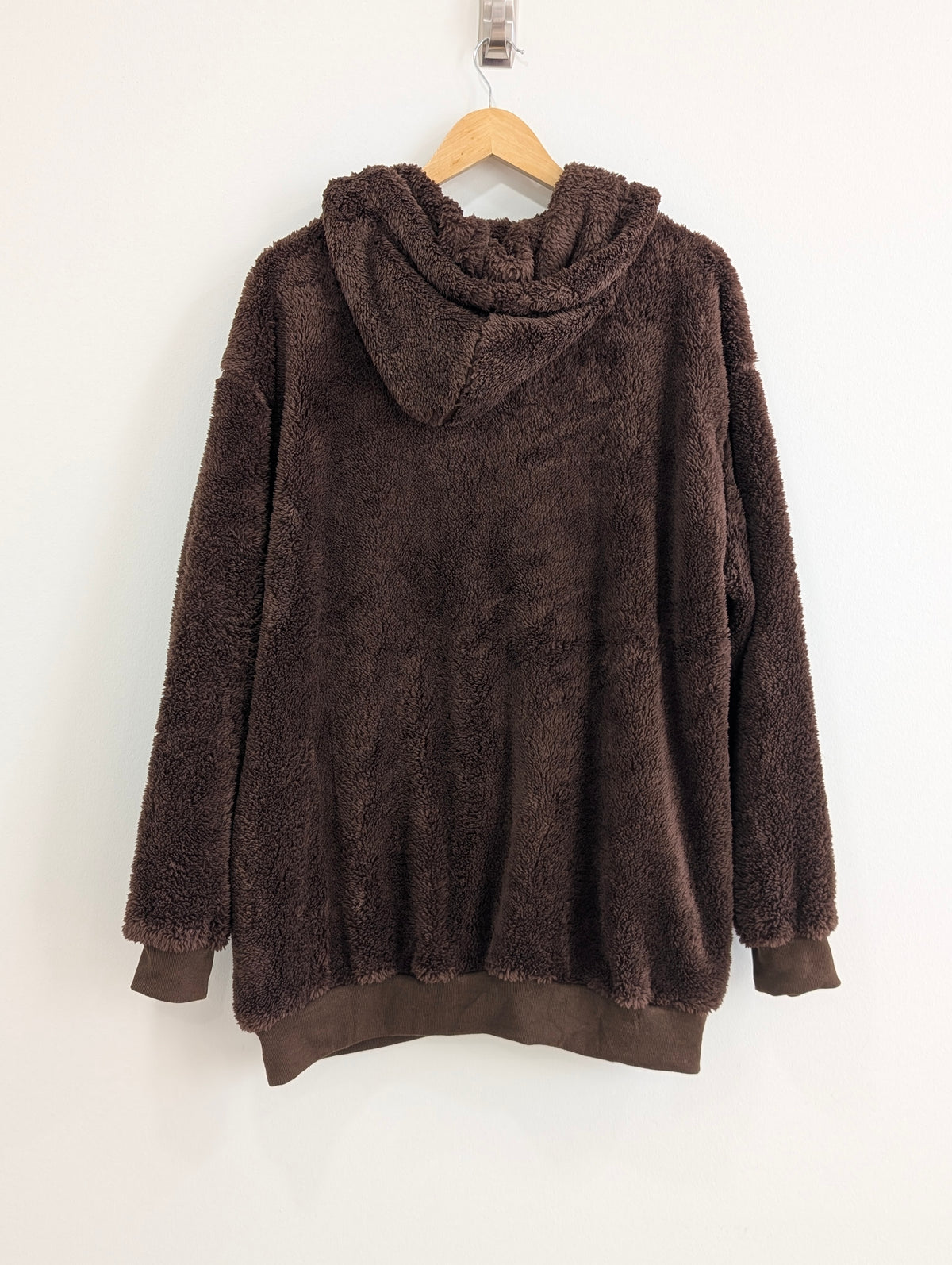 Brown Fuzzy Hoodie (2X)
