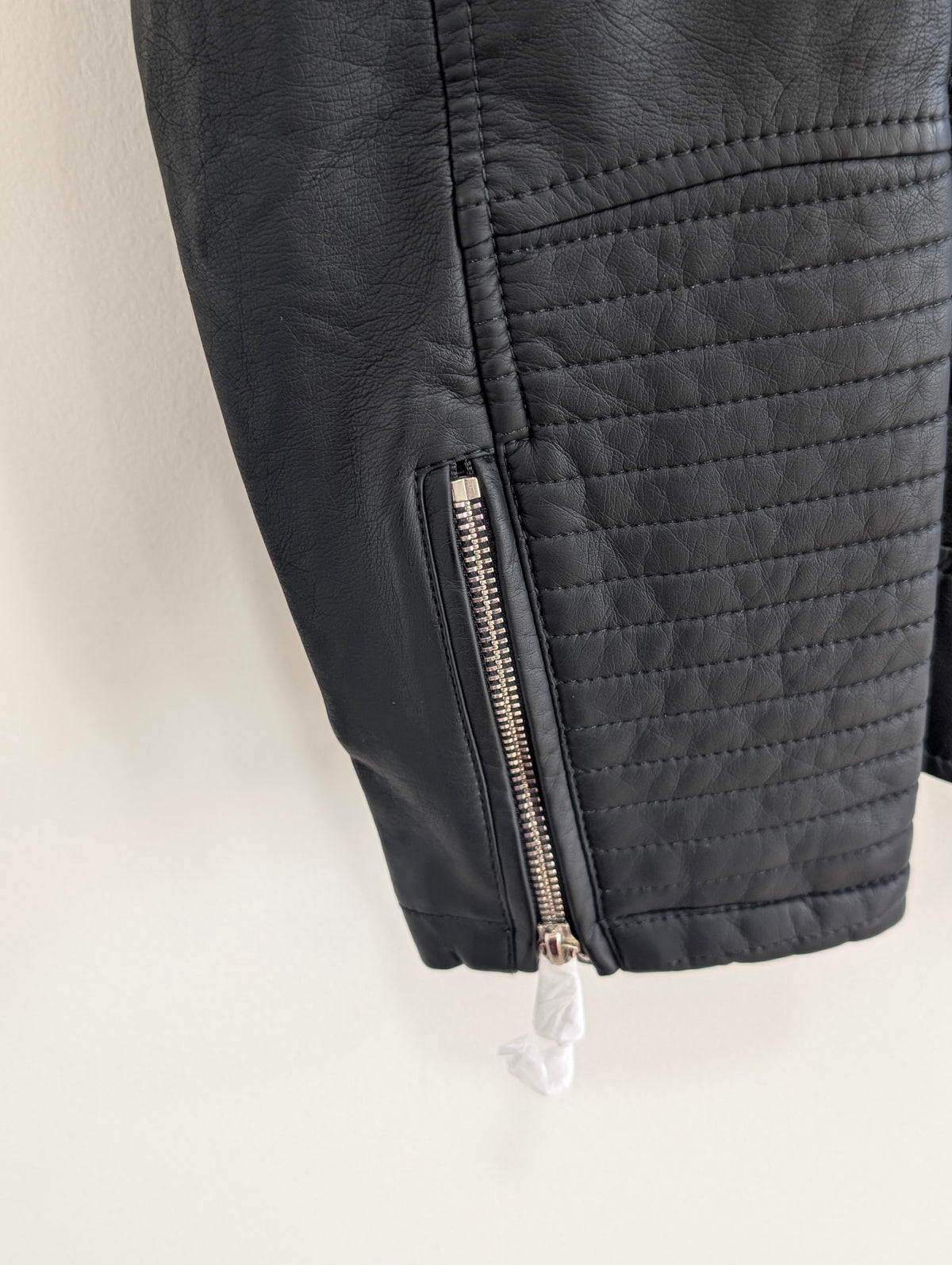Black Faux-Leather Jacket (XL)