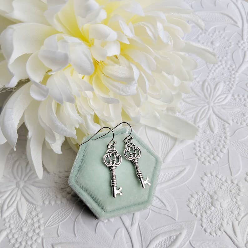 Antique Key Earrings