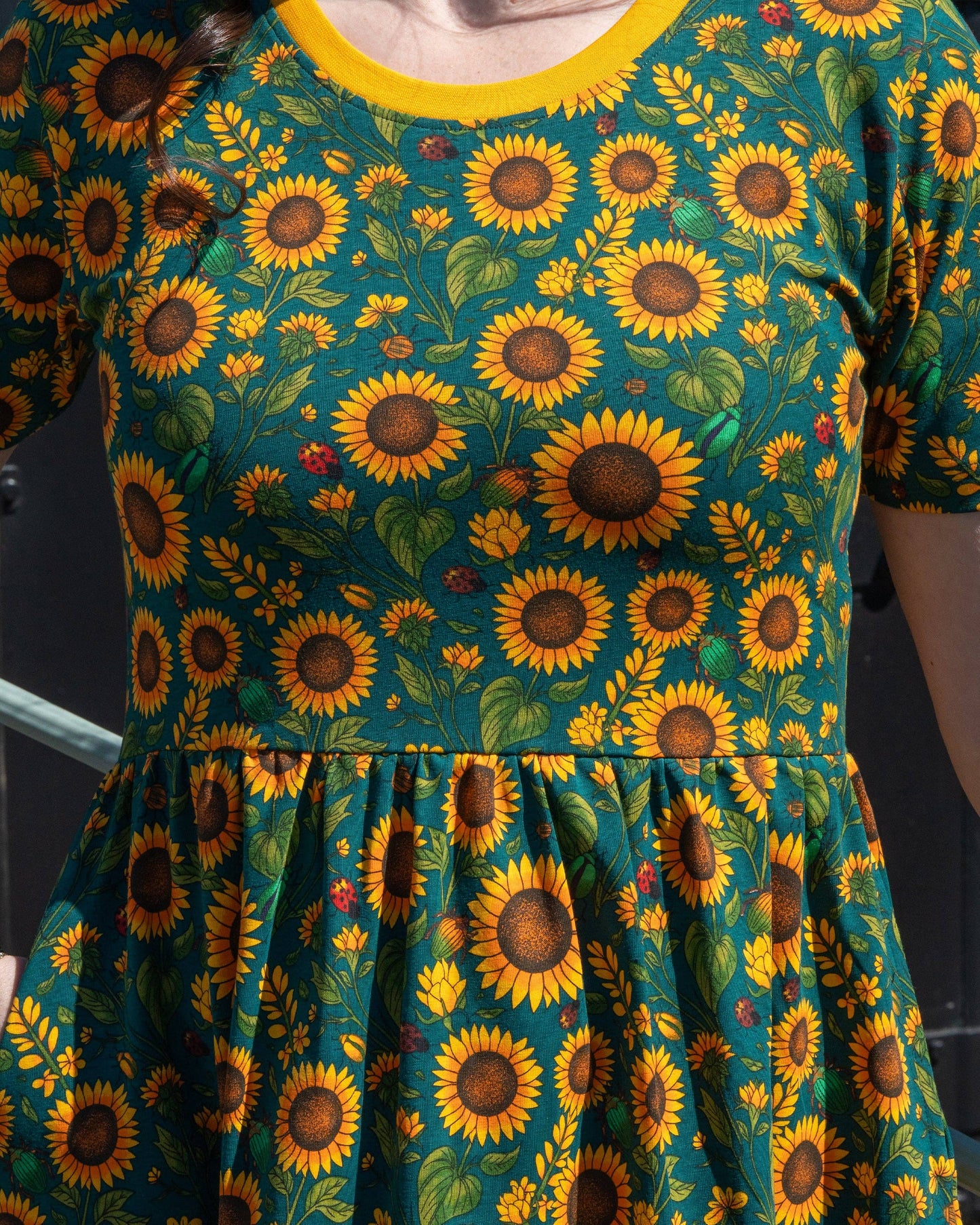 Sunflower Short T-Shirt Dress
