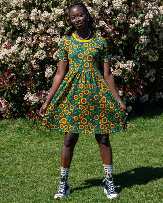 Sunflower Short T-Shirt Dress