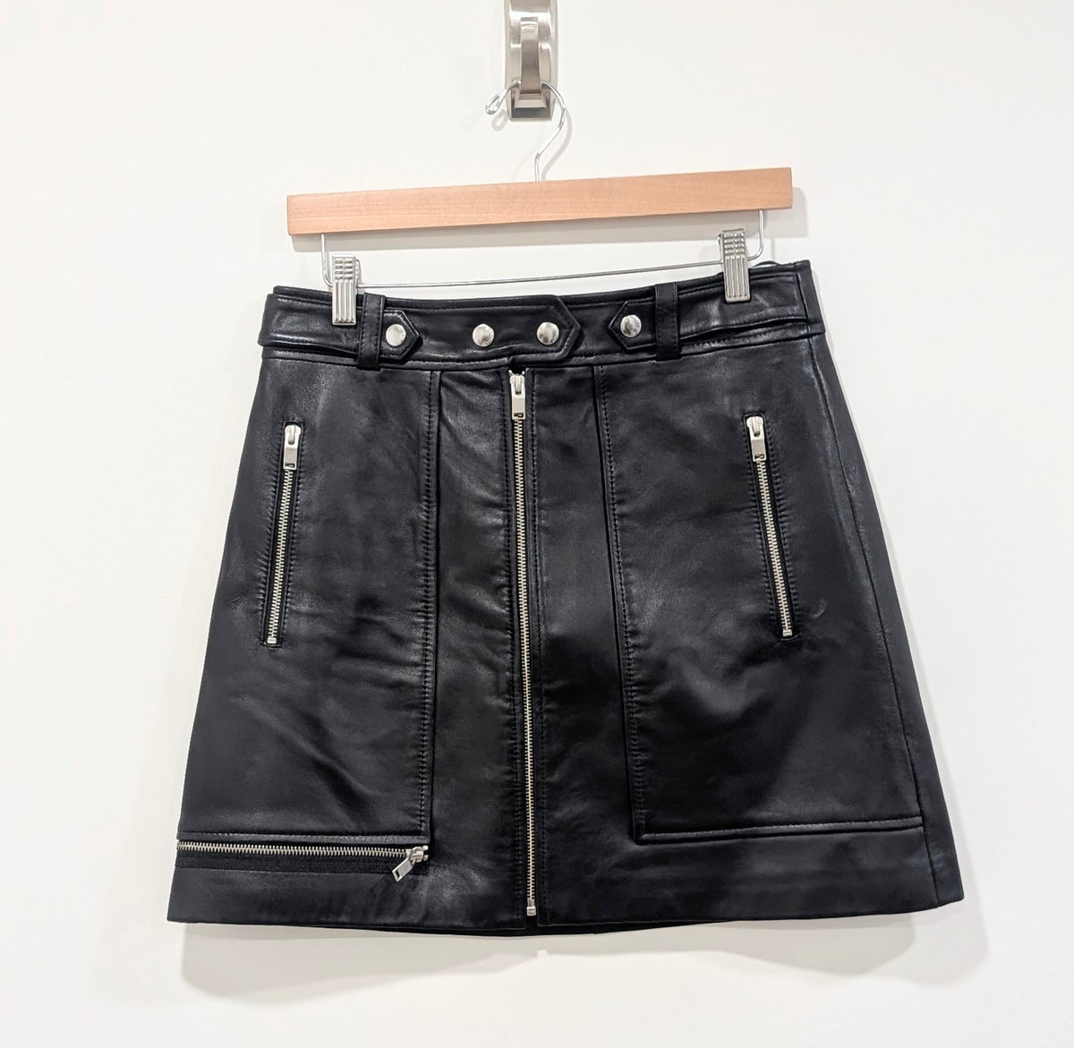Black Leather Skirt (Medium)