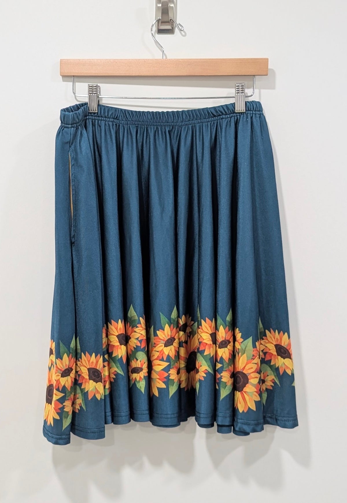 Sunflower Print Skirt (3X)